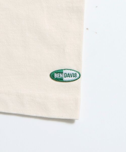 BEN DAVIS/WHITE LABEL（ベンデイビス ホワイトラベル）の「【BEN DAVIS（ベンデイビス）】WASHOUT PRINT RINGER TEE / Tシャツ 半袖 クルーネック オーバーサイズ リンガー 刺繍（Tシャツ/カットソー・メンズ・オフホワイト/アッシュグレー/ホワイト・MEDIUM/LARGE/X-LARGE）」の9枚目の写真