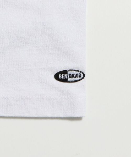 BEN DAVIS/WHITE LABEL（ベンデイビス ホワイトラベル）の「【BEN DAVIS（ベンデイビス）】WASHOUT PRINT RINGER TEE / Tシャツ 半袖 クルーネック オーバーサイズ リンガー 刺繍（Tシャツ/カットソー・メンズ・オフホワイト/アッシュグレー/ホワイト・MEDIUM/LARGE/X-LARGE）」の5枚目の写真