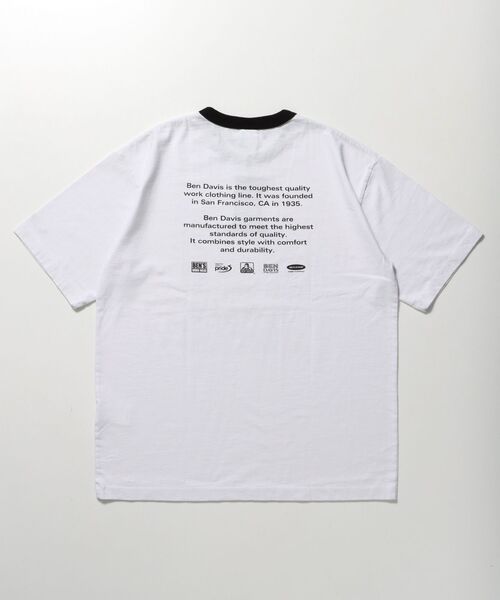 BEN DAVIS/WHITE LABEL（ベンデイビス ホワイトラベル）の「【BEN DAVIS（ベンデイビス）】WASHOUT PRINT RINGER TEE / Tシャツ 半袖 クルーネック オーバーサイズ リンガー 刺繍（Tシャツ/カットソー・メンズ・オフホワイト/アッシュグレー/ホワイト・MEDIUM/LARGE/X-LARGE）」の17枚目の写真