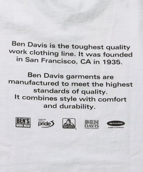 BEN DAVIS/WHITE LABEL（ベンデイビス ホワイトラベル）の「【BEN DAVIS（ベンデイビス）】WASHOUT PRINT RINGER TEE / Tシャツ 半袖 クルーネック オーバーサイズ リンガー 刺繍（Tシャツ/カットソー・メンズ・オフホワイト/アッシュグレー/ホワイト・MEDIUM/LARGE/X-LARGE）」の18枚目の写真