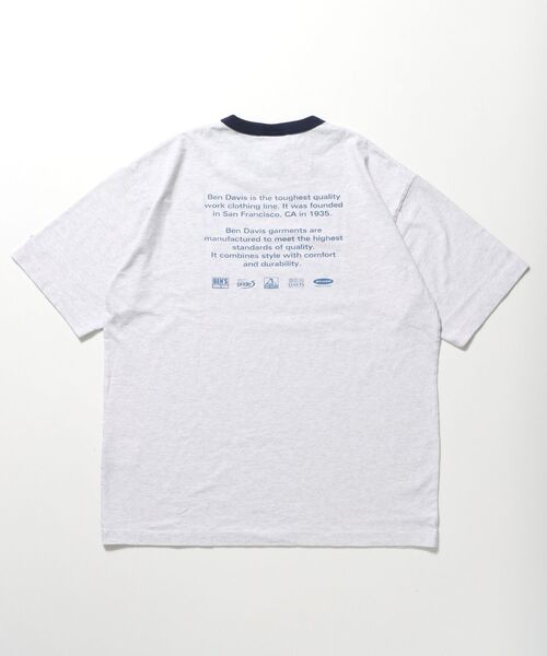 BEN DAVIS/WHITE LABEL（ベンデイビス ホワイトラベル）の「【BEN DAVIS（ベンデイビス）】WASHOUT PRINT RINGER TEE / Tシャツ 半袖 クルーネック オーバーサイズ リンガー 刺繍（Tシャツ/カットソー・メンズ・オフホワイト/アッシュグレー/ホワイト・MEDIUM/LARGE/X-LARGE）」の13枚目の写真