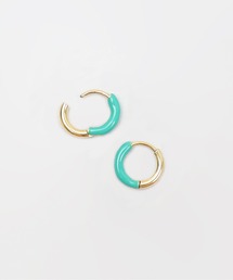 ieLS（イエルズ）の「金属アレルギー対応「ieLS」ステンレス　バイカラーエナメルフープ（ピアス（両耳用））」