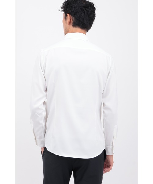 HIGH STREET（ハイストリート）の「ﾘﾌﾗｸｽｴｺｽﾄﾚｯﾁｶｯﾀｳｪｲｼｬﾂ（ビジネスシャツ・メンズ・ベージュ/ブルー/アイボリー・L/M/S/LL）」の7枚目の写真