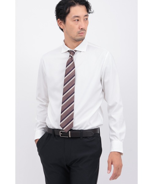 HIGH STREET（ハイストリート）の「ﾘﾌﾗｸｽｴｺｽﾄﾚｯﾁｶｯﾀｳｪｲｼｬﾂ（ビジネスシャツ・メンズ・ベージュ/ブルー/アイボリー・L/M/S/LL）」の18枚目の写真