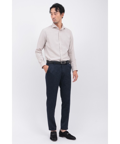 HIGH STREET（ハイストリート）の「ﾘﾌﾗｸｽｴｺｽﾄﾚｯﾁｶｯﾀｳｪｲｼｬﾂ（ビジネスシャツ・メンズ・ベージュ/ブルー/アイボリー・L/M/S/LL）」の10枚目の写真