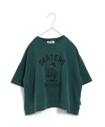 MAKE YOUR DAY（メイクユアデイ）の「製品染めミニ裏毛7分袖Tシャツ■80～140cm（Tシャツ/カットソー）」