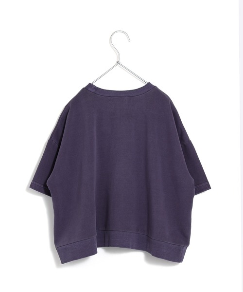 MAKE YOUR DAY(メイクユアデイ)の「製品染めミニ裏毛7分袖Tシャツ■80~140cm(Tシャツ/カットソー・キッズ・ネイビー/パープル/グリーン・140/80/110/90/120/100/130)」の7枚目の写真
