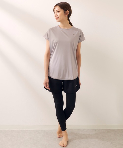 FILA（フィラ）の「マルチウェイ セットアップ 3点セット (ラッシュガード / フィットネスフェア)（ラッシュガード・レディース・ホワイト系/ダークパープル/ミント/ベージュ/グレー系/ブラック×ピンク・SMALL/MEDIUM/X-LARGE/LARGE/XXXX-LARGE/XXX-LARGE/XX-LARGE）」の15枚目の写真