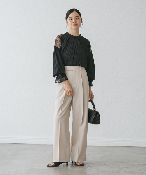 追加》【洗える】エステルツイルストレッチスラックスパンツ 8