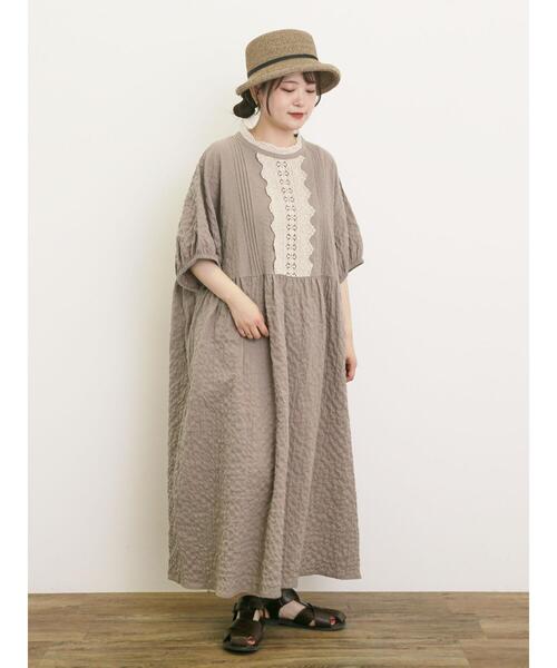 セール】【S/Mサイズ】前立てレース切替ワンピース（ワンピース