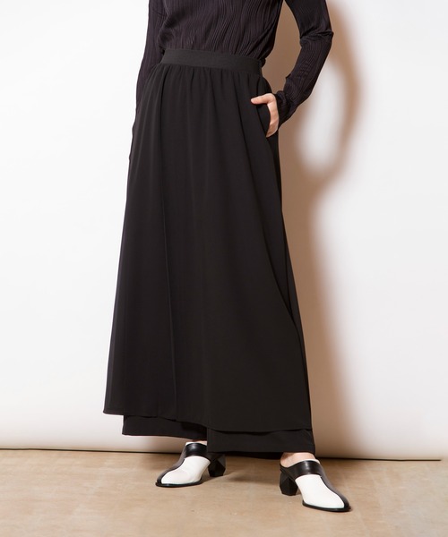 OSMOSIS(オズモーシス)の「シフォンレイヤードパンツ(その他パンツ・レディース・ベージュ/グレー/ブラック・ONE SIZE)」の9枚目の写真