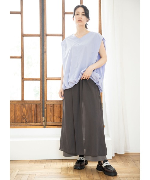 今季オズモーシス　アレンジパンツ シフォンレイヤードパンツ（その他パンツ）｜OSMOSIS