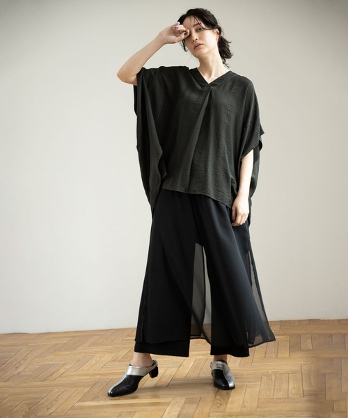 シフォンレイヤードパンツ（その他パンツ）｜OSMOSIS