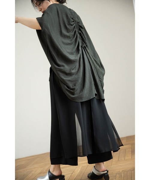 OSMOSIS(オズモーシス)の「シフォンレイヤードパンツ(その他パンツ・レディース・ベージュ/グレー/ブラック・ONE SIZE)」の15枚目の写真