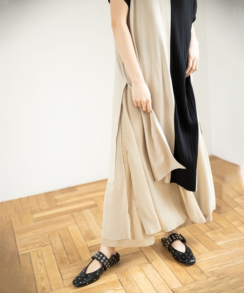 シフォンレイヤードパンツ（その他パンツ）｜OSMOSIS