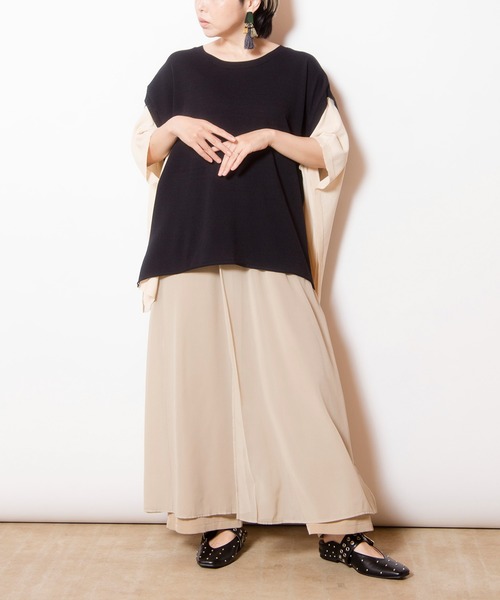 新品未使用　オズモーシス♥️シフォンレイヤード切替パンツ シフォンレイヤード切替パンツ | OSMOSIS loaf