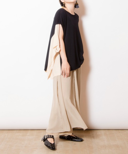 新品未使用　オズモーシス♥️シフォンレイヤード切替パンツ シフォンレイヤード切替パンツ | OSMOSIS loaf