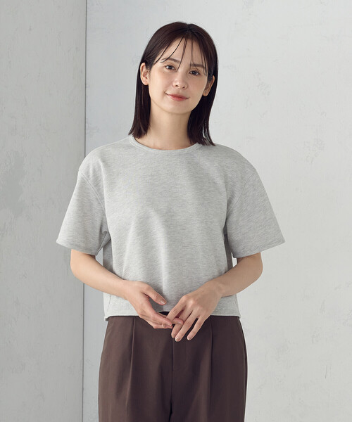 COMME CA ISM（コムサイズム）の「ラメ スウェット Ｔシャツ（Tシャツ/カットソー・レディース・ライトグレー/チャコール・FREE）」の6枚目の写真