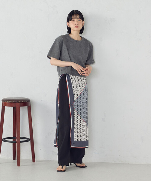 COMME CA ISM（コムサイズム）の「ラメ スウェット Ｔシャツ（Tシャツ/カットソー・レディース・ライトグレー/チャコール・FREE）」の9枚目の写真