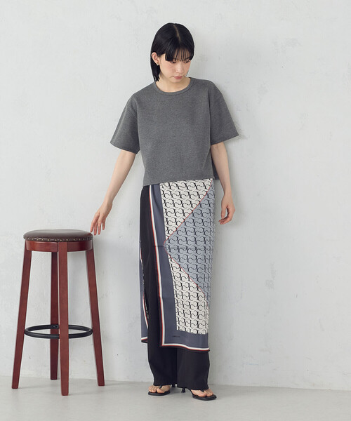 COMME CA ISM（コムサイズム）の「ラメ スウェット Ｔシャツ（Tシャツ/カットソー・レディース・ライトグレー/チャコール・FREE）」の10枚目の写真