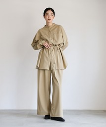 select MOCA Et | 【Et】Cut-out Georgette Blouse Pants Set(セットアップ)