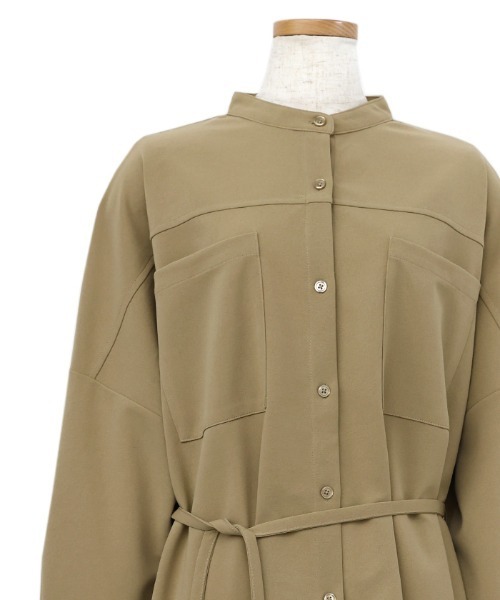 select MOCA Et（セレクトモカエト）の「【Et】Cut-out Georgette Blouse Pants Set（セットアップ・レディース・チャコール/ベージュ/ブラウン・LARGE/MEDIUM）」の16枚目の写真