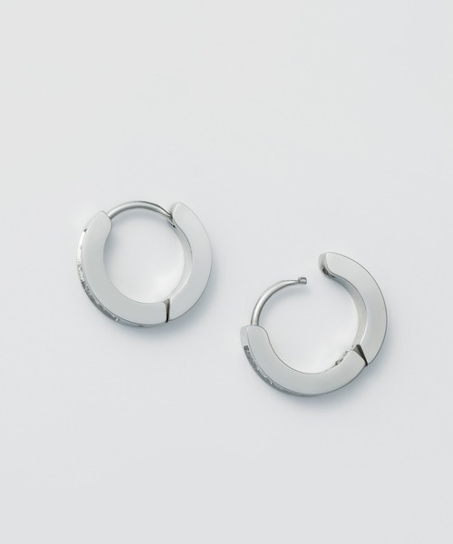 WYZ surgical stainless(ダブリューワイジィーサージカルステンレス)の「【 金属アレルギー対応 】ビジューフープピアス サージカルステンレス(両耳用)(ピアス(両耳用)・メンズ・シルバー/ゴールド・FREE)」の8枚目の写真