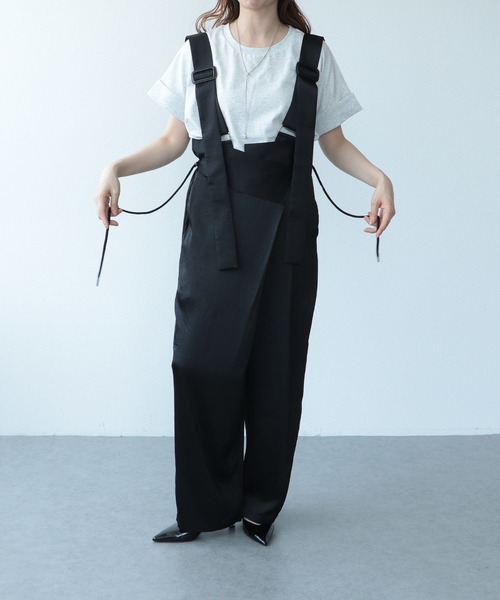 Cepica（セピカ）の「サテン3WAYサロペット（サロペット/オーバーオール・レディース・ブラック・FREE）」の3枚目の写真