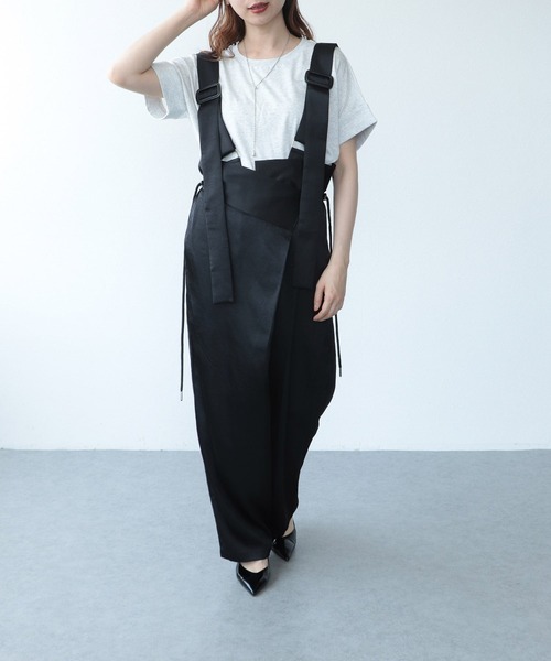 Cepica（セピカ）の「サテン3WAYサロペット（サロペット/オーバーオール・レディース・ブラック・FREE）」の5枚目の写真