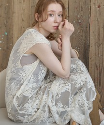 Crisp | Vネックチュールレースワンピース(ワンピース)