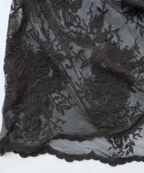 Crisp（クリスプ）の「Vネックチュールレースワンピース（ワンピース・レディース・ブラック/ナチュラル・FREE）」の21枚目の写真
