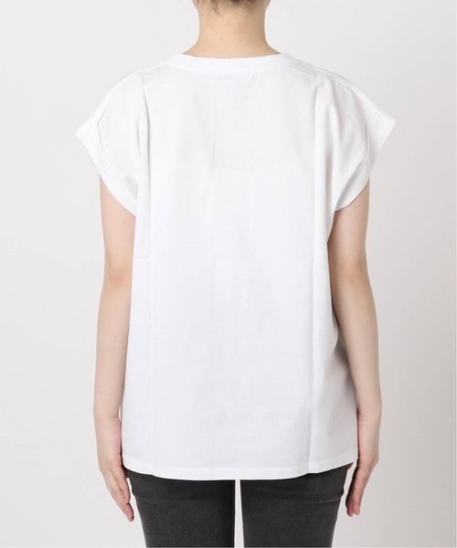 JOURNAL STANDARD relume(ジャーナルスタンダード レリューム)の「《追加2》刺繍ロゴフレンチTEE(Tシャツ/カットソー・レディース・ホワイト×ホワイト・FREE)」の12枚目の写真