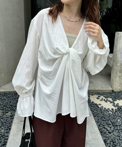 ブラウス シャツ 「WOMEN」バックシャンチュニック ブラウス レディース バックシャンブラウス（シャツ/ブラウス）｜mystic