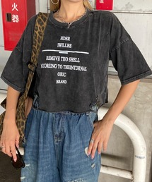 ブリーチロゴショート丈Tシャツ
