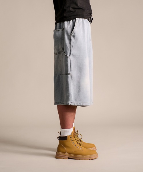 CALIFORNIA OUTFITTERS(カリフォルニア アウトフィッターズ)の「7A6 ワイドデニムハーフパンツ イージーパンツ バミューダパンツ 854(デニムパンツ・メンズ・ブルー系その他/ブルー/ライトブルー・L/M)」の5枚目の写真
