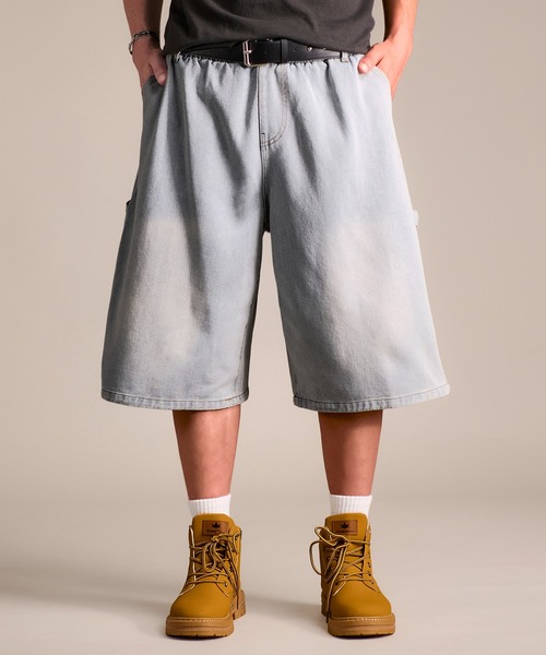 CALIFORNIA OUTFITTERS(カリフォルニア アウトフィッターズ)の「7A6 ワイドデニムハーフパンツ イージーパンツ バミューダパンツ 854(デニムパンツ・メンズ・ブルー系その他/ブルー/ライトブルー・L/M)」の4枚目の写真
