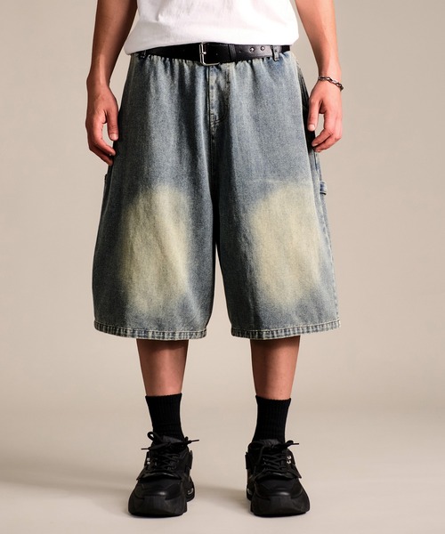 CALIFORNIA OUTFITTERS(カリフォルニア アウトフィッターズ)の「7A6 ワイドデニムハーフパンツ イージーパンツ バミューダパンツ 854(デニムパンツ・メンズ・ブルー系その他/ブルー/ライトブルー・L/M)」の8枚目の写真