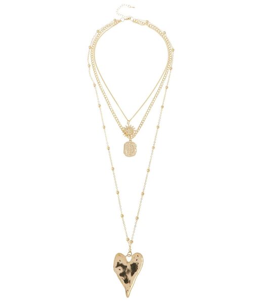 EVRIS（エヴリス）の「HEART MOTIF 3連ロングネックレス（ネックレス・レディース・ゴールド/シルバー・FREE）」の13枚目の写真