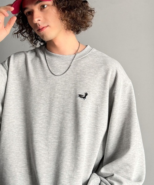 セール】「背中で魅せる。」バック刺繍入りスウェットトレーナー（長袖