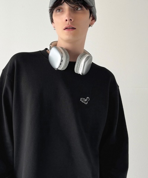 セール】「背中で魅せる。」バック刺繍入りスウェットトレーナー（長袖