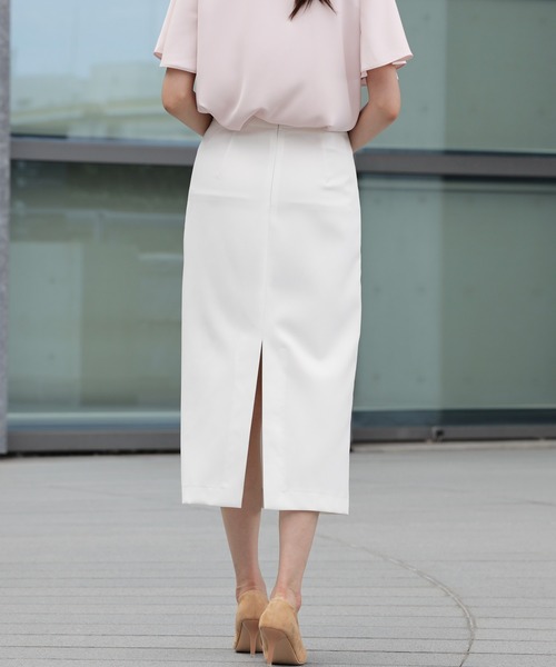 DRESS PLUS(ドレスプラス)の「深スリットのきれいめタイトスカート(スカート・レディース・ベージュ/ブラック/ホワイト・M/S/L)」の17枚目の写真