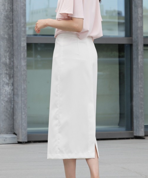 DRESS PLUS(ドレスプラス)の「深スリットのきれいめタイトスカート(スカート・レディース・ベージュ/ブラック/ホワイト・M/S/L)」の20枚目の写真