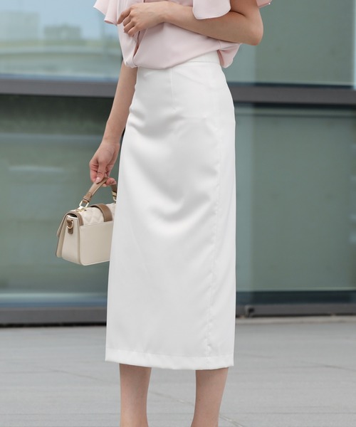 DRESS PLUS(ドレスプラス)の「深スリットのきれいめタイトスカート(スカート・レディース・ベージュ/ブラック/ホワイト・M/S/L)」の21枚目の写真