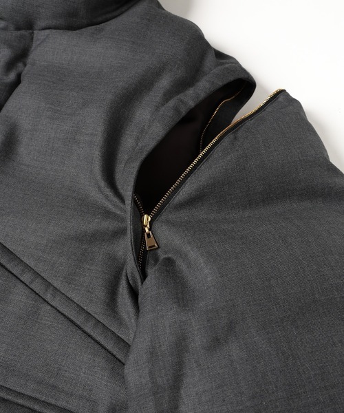 CULLNI(クルニ)の「High Count Twill Removable Sleeves Down Jacket(ダウンジャケット/コート・メンズ・グレー/ブラック・1/2/0)」の11枚目の写真