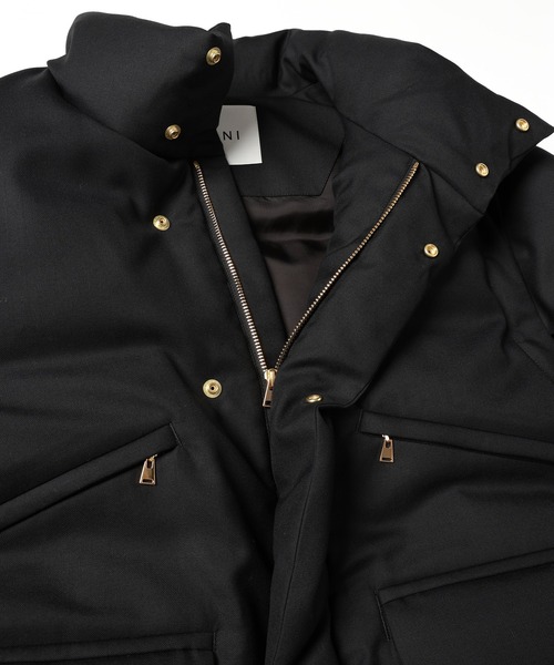 CULLNI(クルニ)の「High Count Twill Removable Sleeves Down Jacket(ダウンジャケット/コート・メンズ・グレー/ブラック・1/2/0)」の15枚目の写真