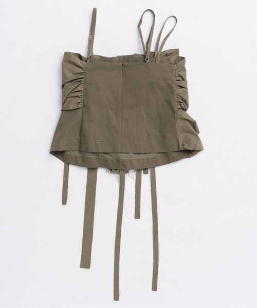 MAISON SPECIAL（メゾンスペシャル）の「Motif Ribbon Bustier/モチーフリボンビスチェ（シャツ/ブラウス・レディース・カーキ/ブラック・FREE）」の11枚目の写真