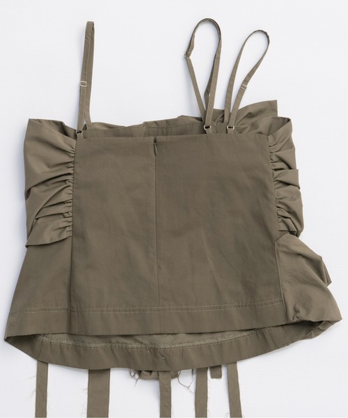 MAISON SPECIAL（メゾンスペシャル）の「Motif Ribbon Bustier/モチーフリボンビスチェ（シャツ/ブラウス・レディース・カーキ/ブラック・FREE）」の12枚目の写真