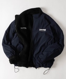 THRASHER（スラッシャー）の「【at】〔THRASHER スラッシャー〕【新色追加】ナイロン&シープボア スタンドネック リバーシブルブルゾン ユニセックス レディース メンズ（ナイロンジャケット）」