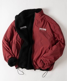 THRASHER（スラッシャー）の「【at】〔THRASHER スラッシャー〕【新色追加】ナイロン&シープボア スタンドネック リバーシブルブルゾン ユニセックス レディース メンズ（ナイロンジャケット）」