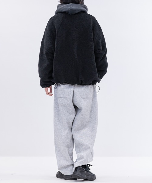 THRASHER（スラッシャー）の「【at】〔THRASHER/スラッシャー〕ナイロン＆シープボア スタンドネック リバーシブルブルゾン（ナイロンジャケット・メンズ・ライトグレー/ブラック/カーキ・MEDIUM/LARGE）」の10枚目の写真